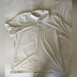 Nike RF Roger Federer 2010 Wimbledon White Tennis Polo Shirt Short Sleeve